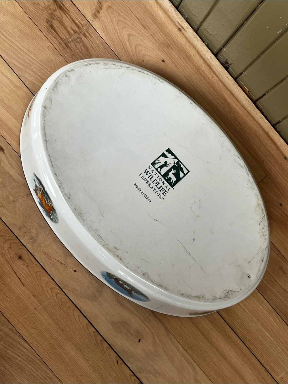 National wildlife Federation wildlife motive Ceramic Oval Baking Dish